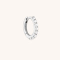 Pearl Single Hoop in Silver