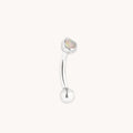 Molten Opal Rook Bar in Solid White Gold
