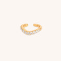 Wave Crystal Ear Cuff in Gold