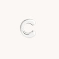 C Initial Click Charm in Solid White Gold