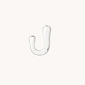 J Initial Click Charm in Solid White Gold
