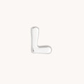 L Initial Click Charm in Solid White Gold