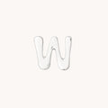 W Initial Click Charm in Solid White Gold