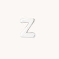 Z Initial Click Charm in Solid White Gold
