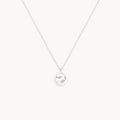 Molten Coin Pendant in Solid White Gold