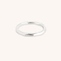 Molten Band Ring in Solid White Gold