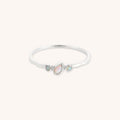 Molten Opal Cluster Ring in Solid White Gold