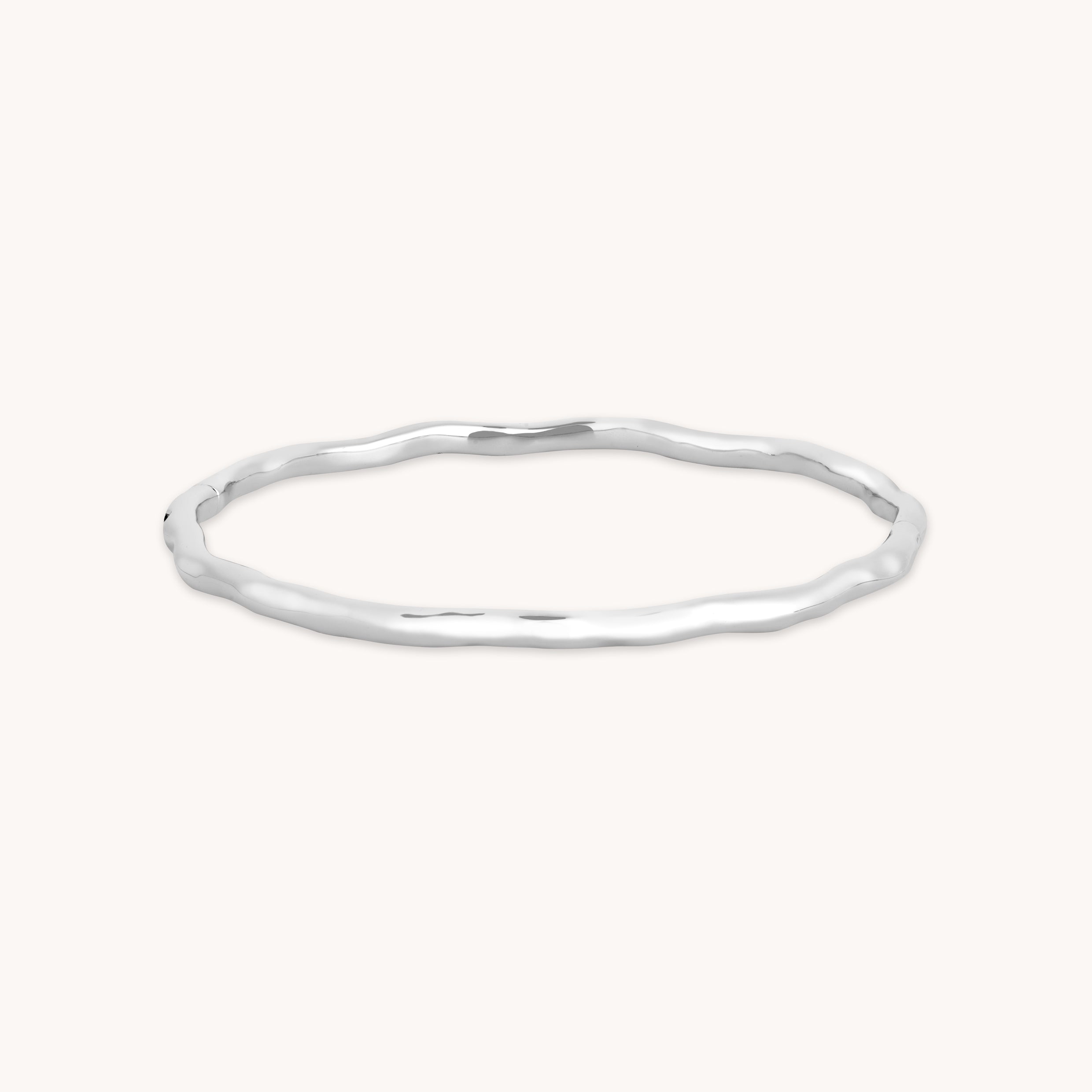 Molten Bangle in Silver