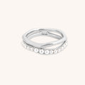 Molten Illusion Pearl Ring in Silver
