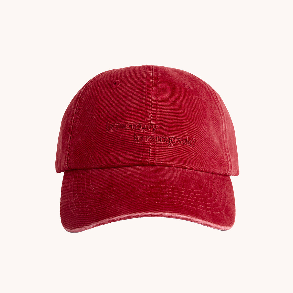 Mercury in Retrograde Cap in Red