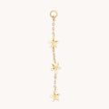 Multi Star Piercing Chain in Solid Gold