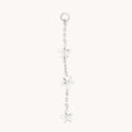Multi Star Piercing Chain in Solid White Gold