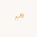Star Small Piercing Stud in Solid Gold