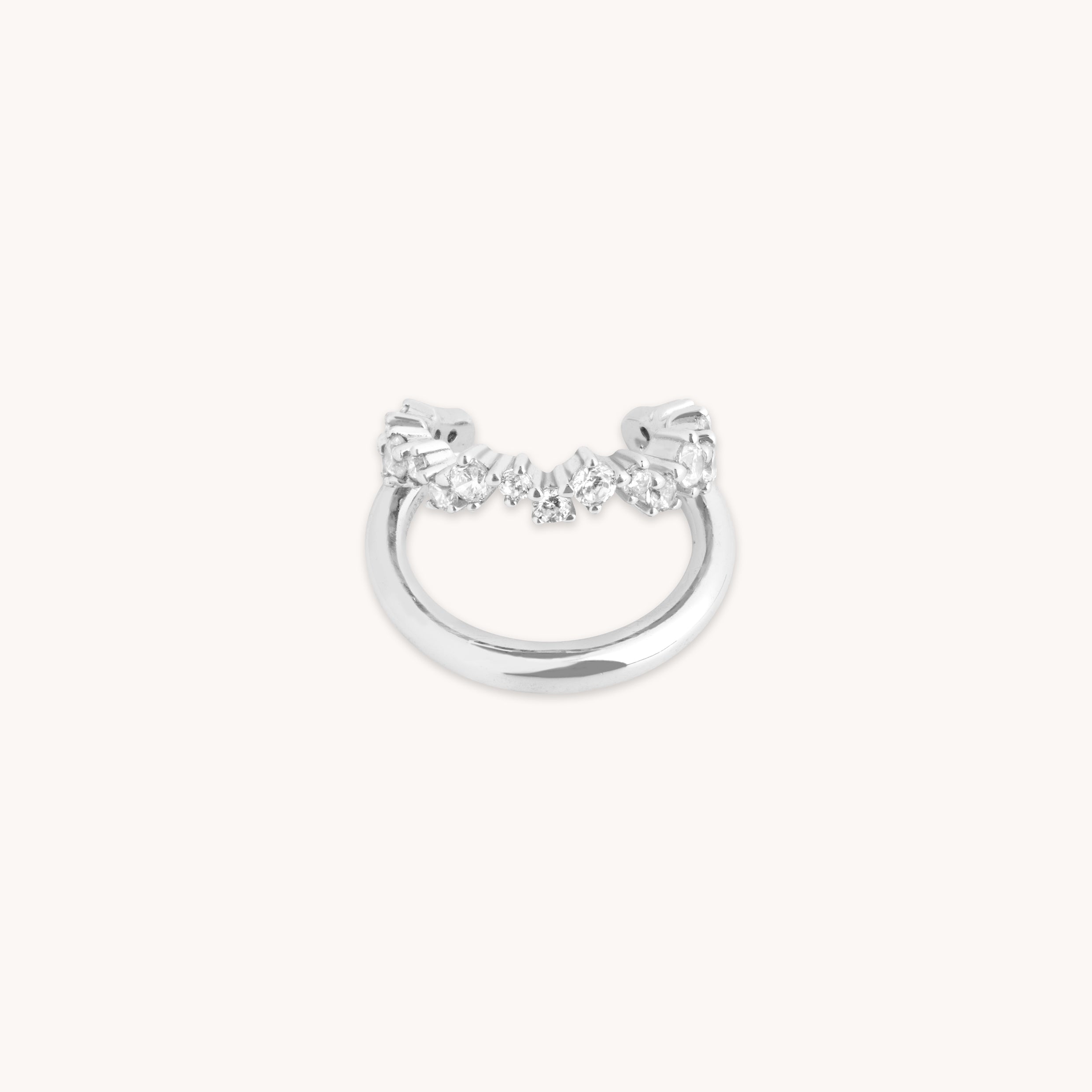 Illusion Spiral Ear Cuff in Silver