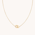 Orbit Crystal Pendant Necklace in Gold