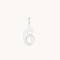 6 Charm 9k White Gold