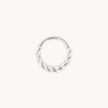 Rope Daith Ring in Solid White Gold