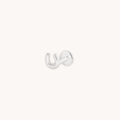 Horseshoe Piercing Stud in Solid White Gold
