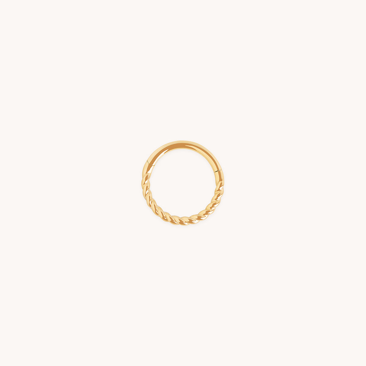 Twisted Rope Seamless Hoop in Solid Gold