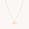 Hardware T-Bar Pendant Necklace in Gold
