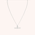 Hardware T-Bar Pendant Necklace in Silver