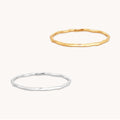 Molten Bangle Stacking Set in Mixed Metal