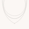 Essential Crystal Necklace Stacking Set in Silver