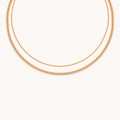 Essential Curb Chain Necklace Stacking Set in Gold