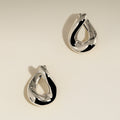 Molten Hoops in Silver