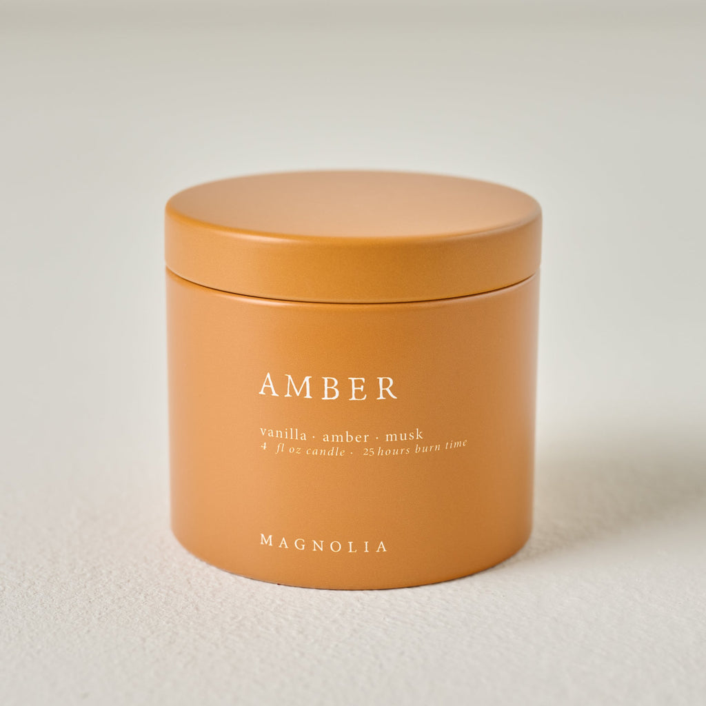 Magnolia Gathered and Amber Candle Tin Bundle