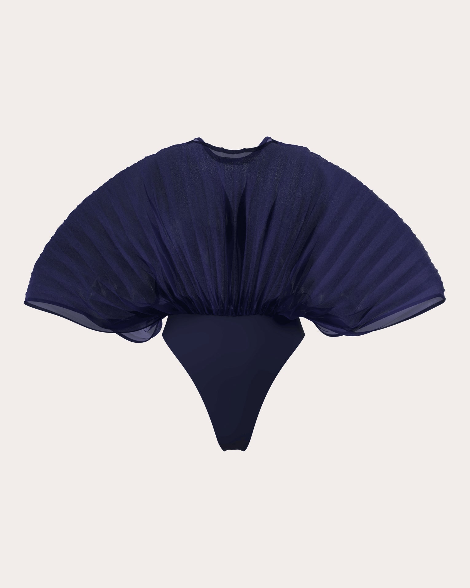 Sombra Pleated Sheer Organza Bodysuit