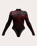 Loma Corda Mesh Mock Neck Bodysuit