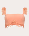 Rizo Lace-Trimmed Cropped Corset Top