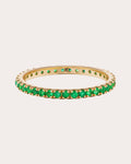 Emerald & 14k Gold Aria Band Ring