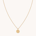 Aries Zodiac Pendant Necklace in Gold