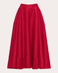 Avani Paneled Satin Midi Skirt