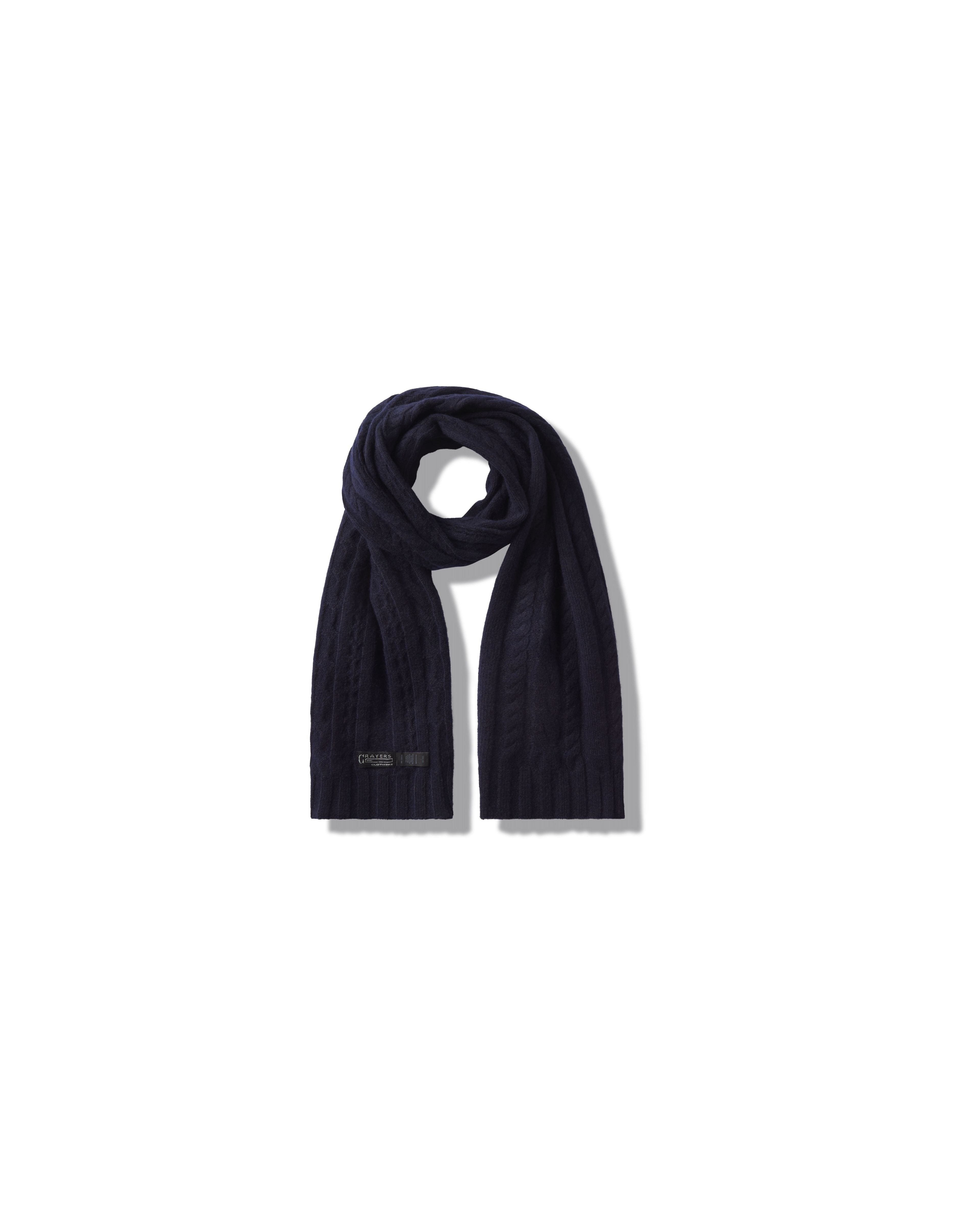 Yarmouth Cable Scarf - Navy