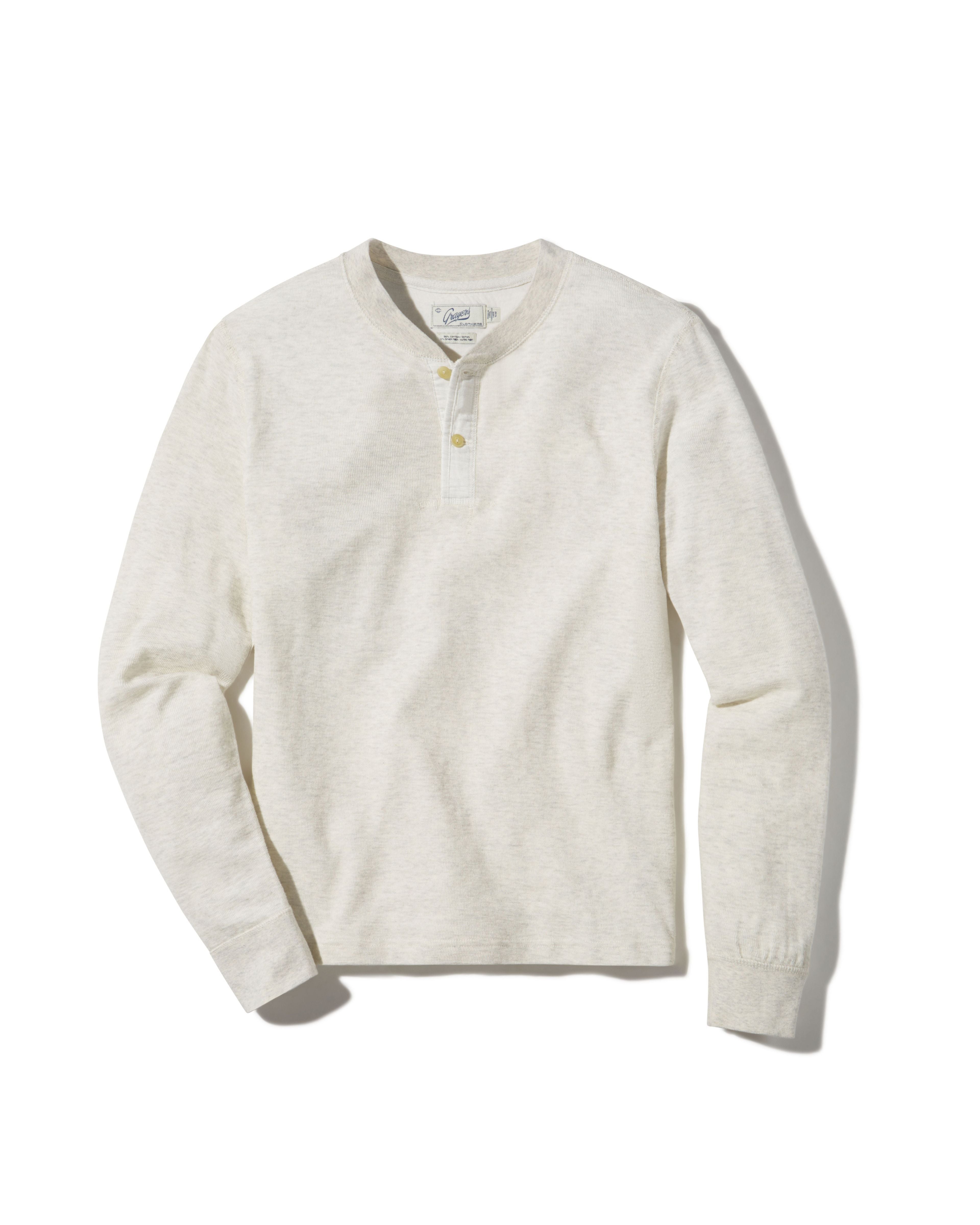 New Windsor Double Cloth Henley - Oatmeal Heather