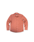 Sueded interlock button front shirt SMP - Faded Red