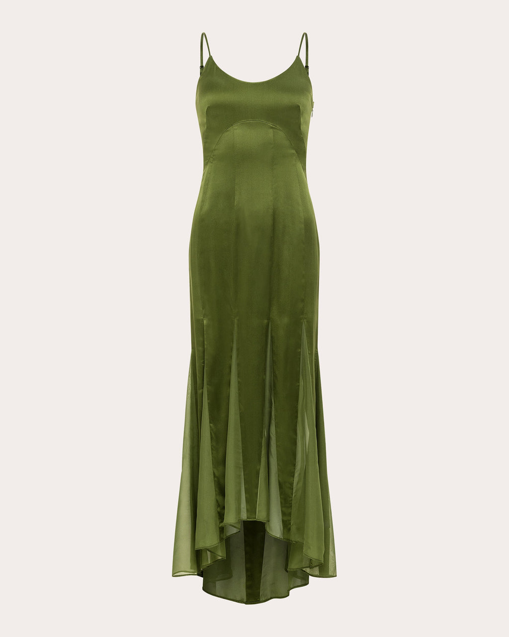 Kaida Silk Charmeuse Chiffon High-Low Dress