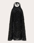 Winston Sequin Halter Mini Dress