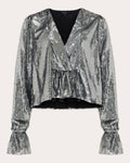Thistle Ruffle Sequin Top
