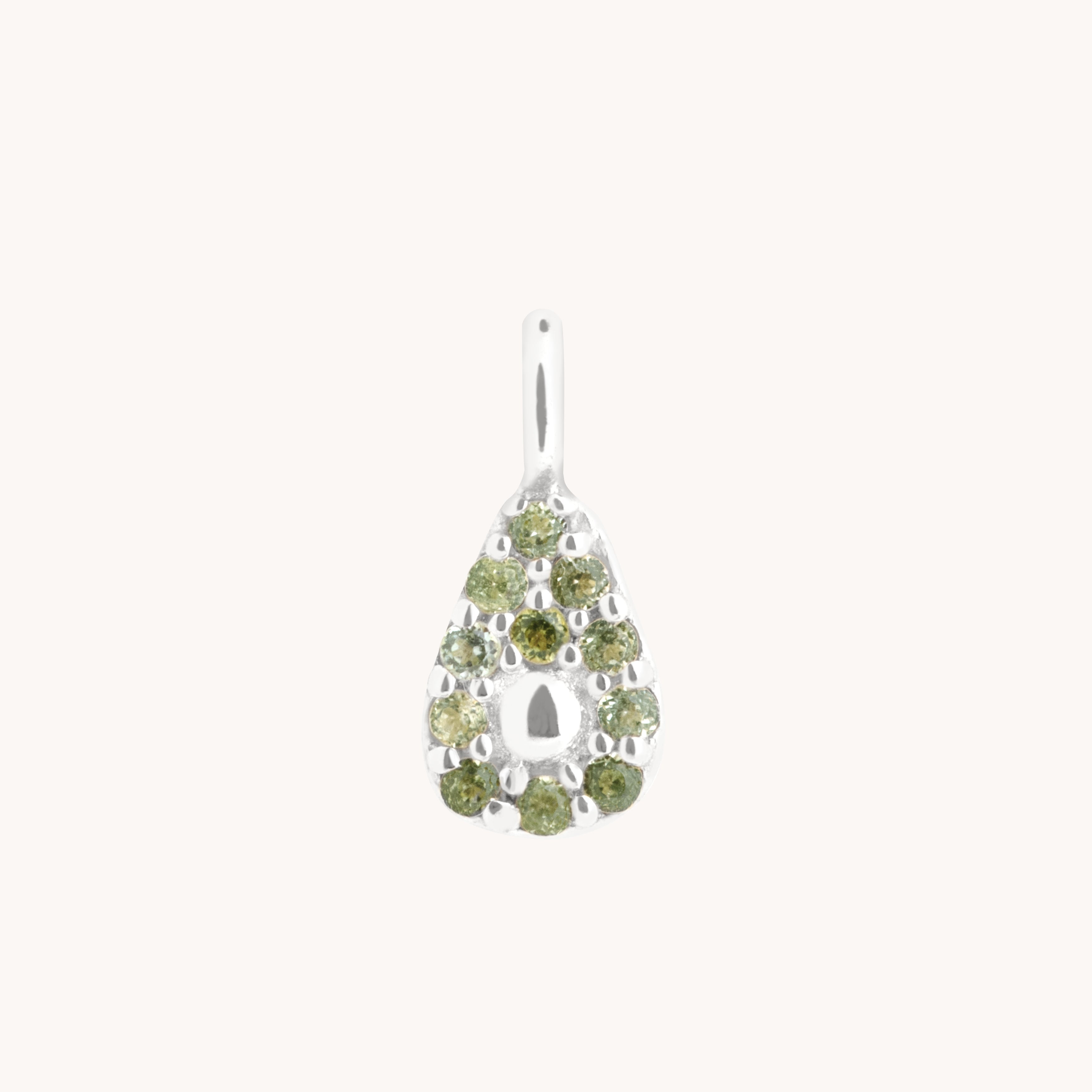 Avocado Charm 9k White Gold