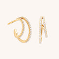 Illusion Crystal Hoops in Gold