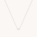 White Topaz Marquise Necklace in Solid White Gold