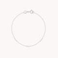 White Topaz Marquise Charm Bracelet in Solid White Gold