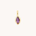 Amethyst Marquise Charm 9k Gold