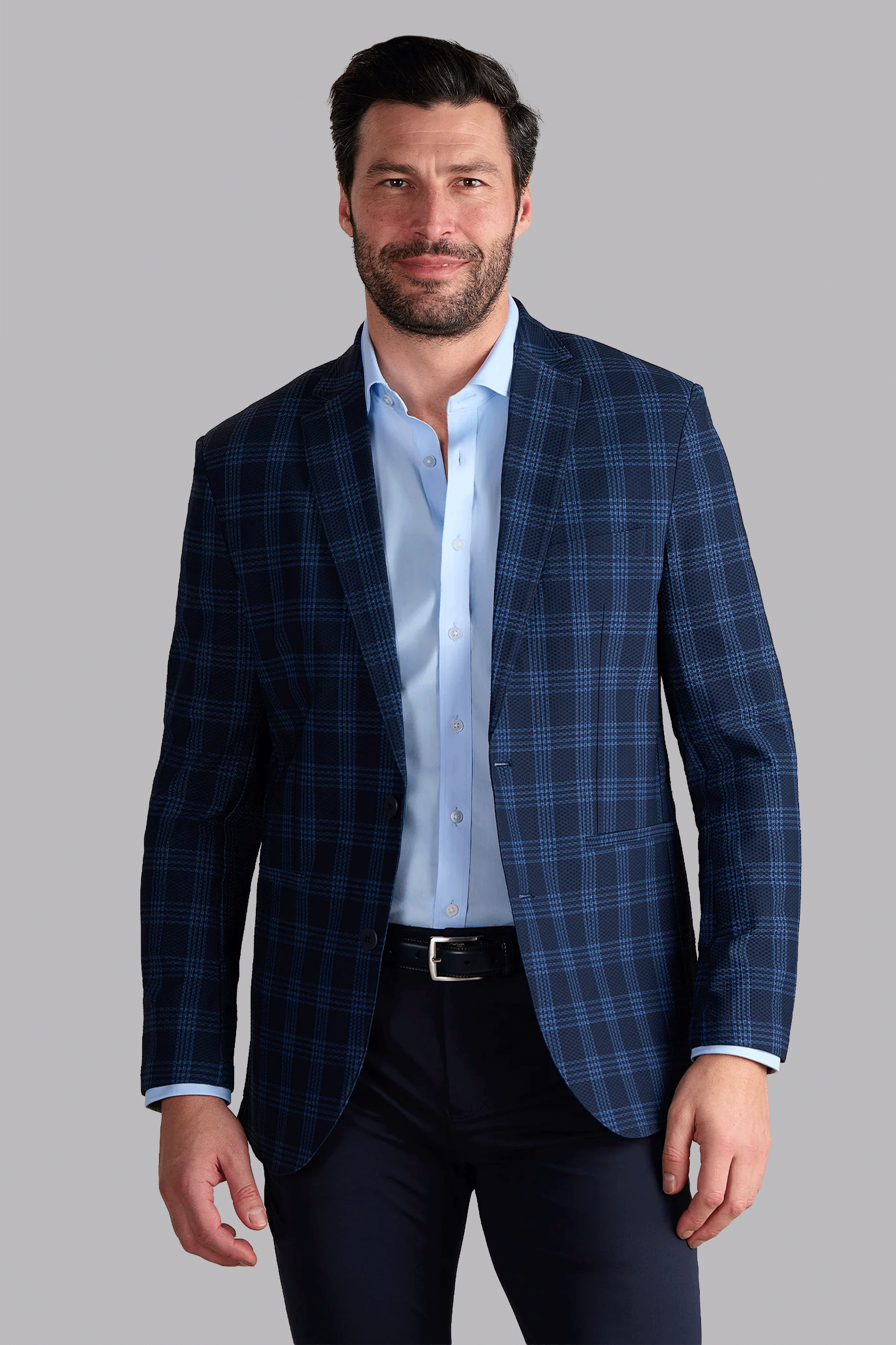 AIR Blazer // Navy Blue Plaid