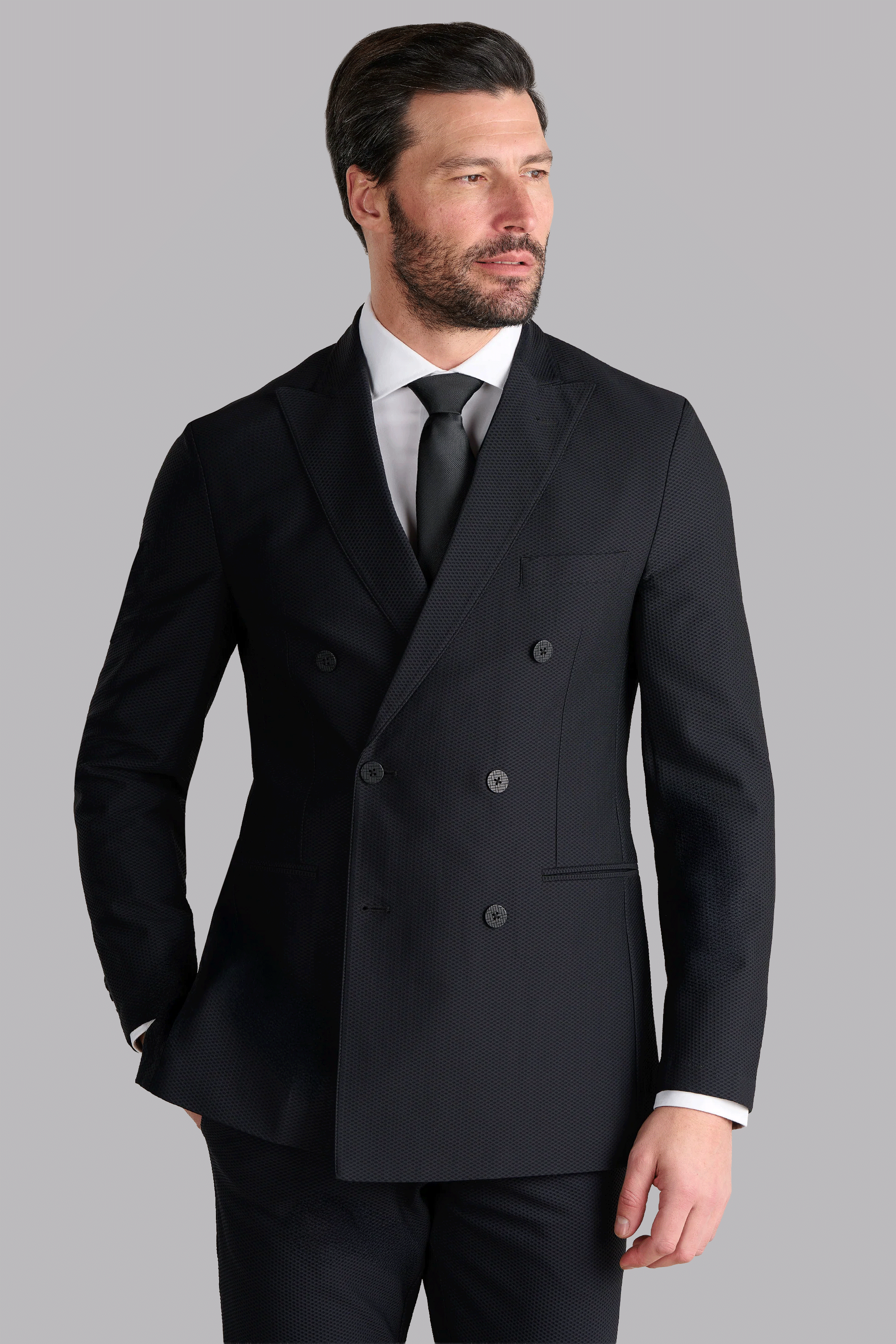 AIR Double Breasted Blazer // Black