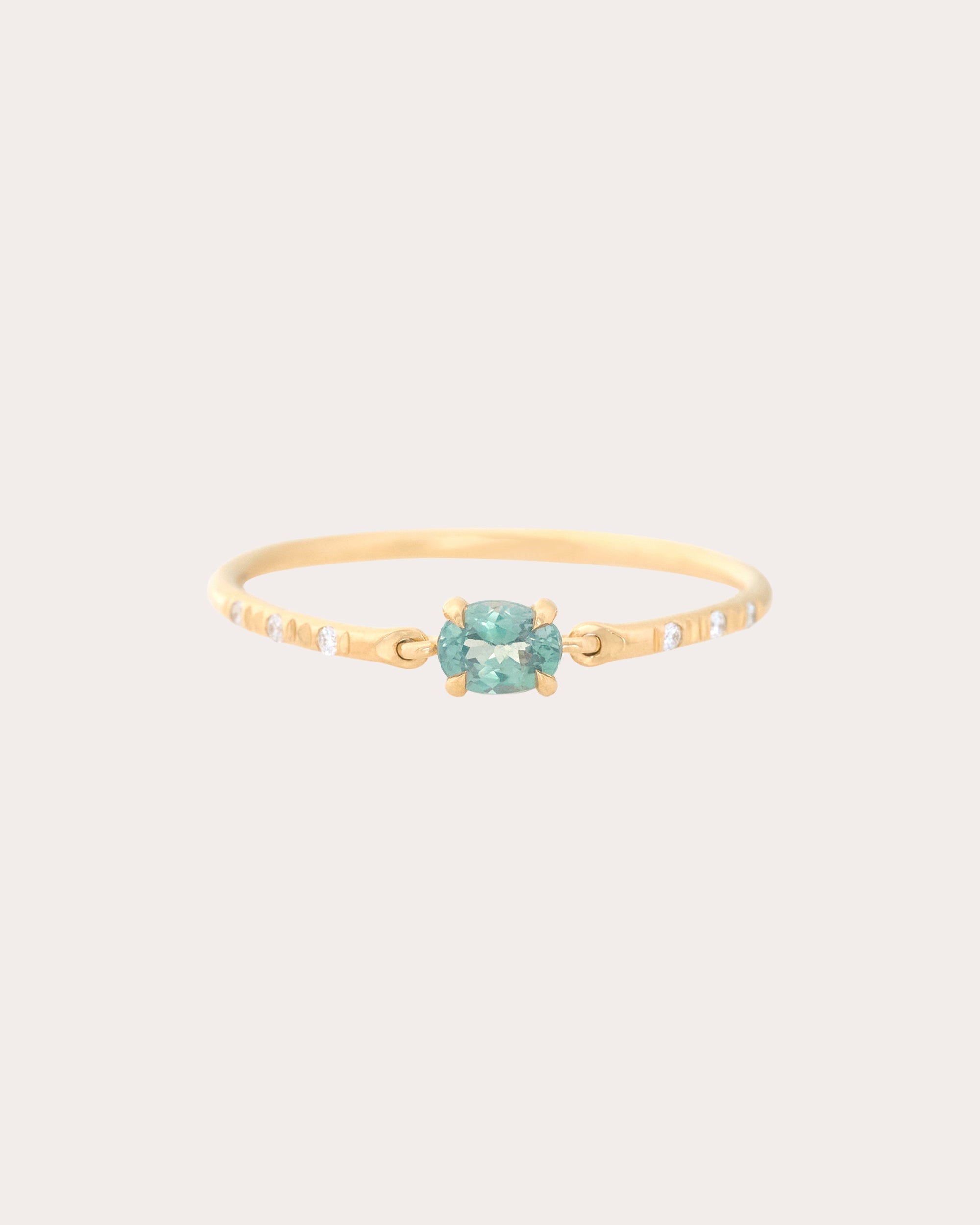 Alexandrite & Diamond Petite Circle Ring